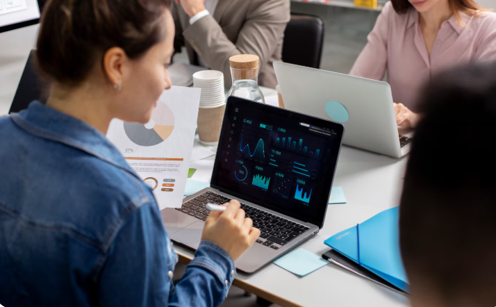 Data scientist working on data analysis with graphs and charts – highest paying job in India